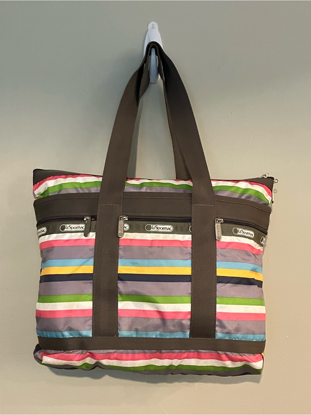 LeSportsac Colorful Striped Shoulder Bag